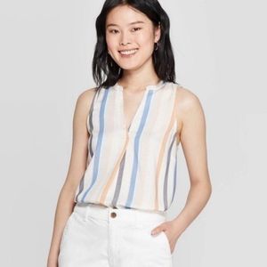 A New Day Vertical Striped Top Size XS
